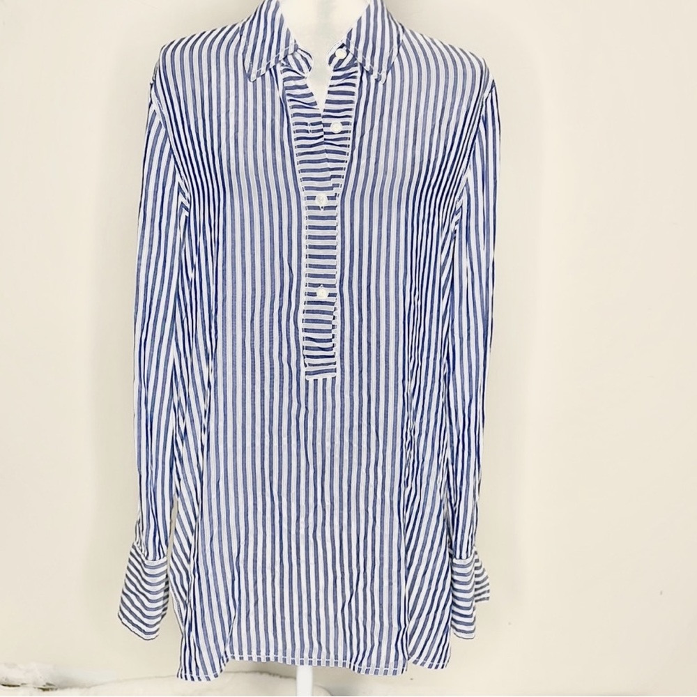 Mac studio pull over high low shirt Sz L